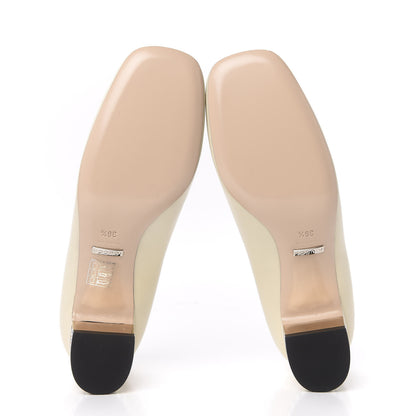 Gucci Malaga Kid Crystal Square G Madelyn Mid Heel Loafer Pumps 36.5 White 6 of 12