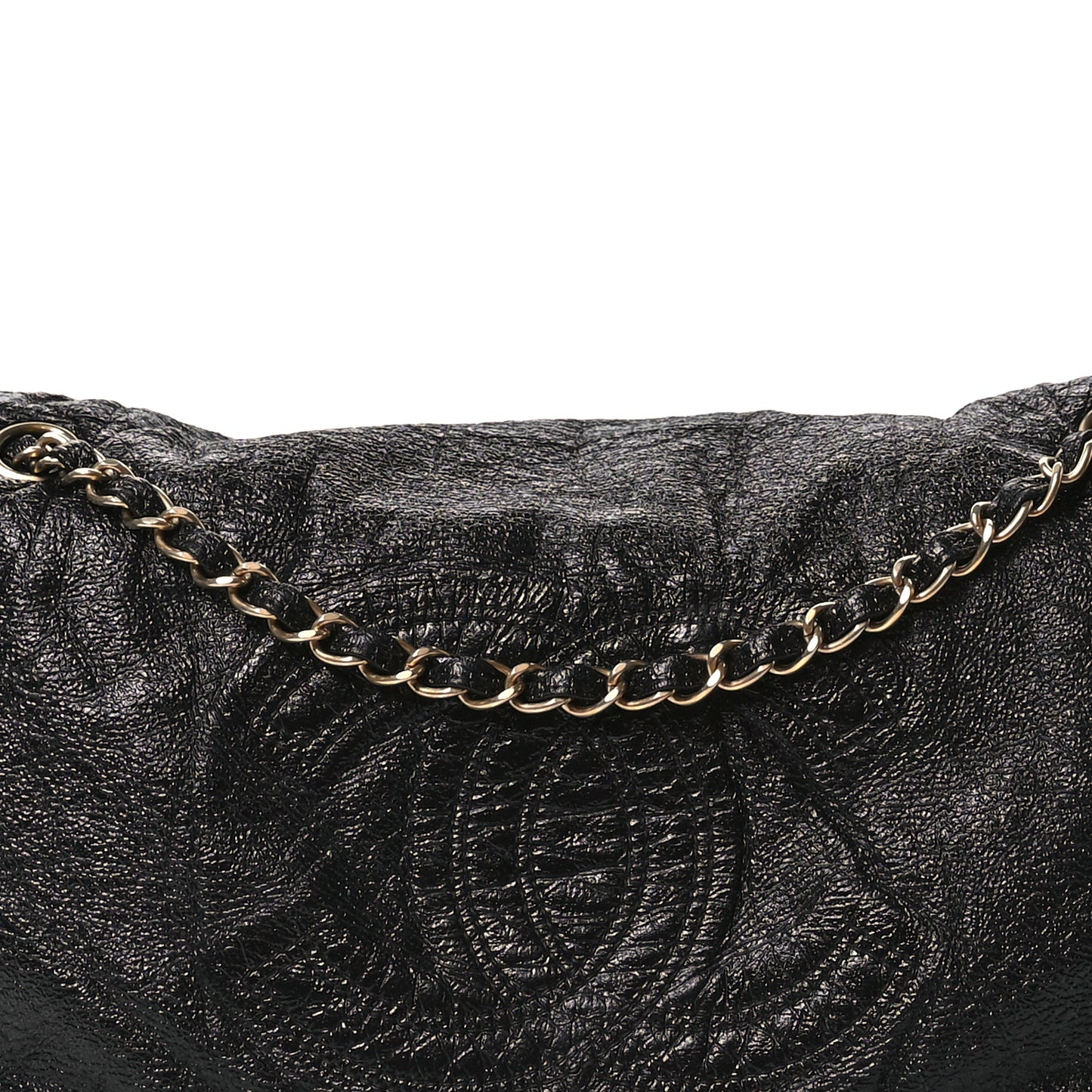 Vinyl Medium Rock and Chain Flap Black