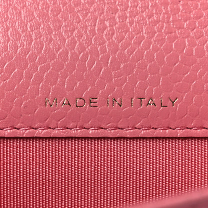 Chanel Caviar Camellia Embossed Card Holder Wallet Pink 7 of 10
