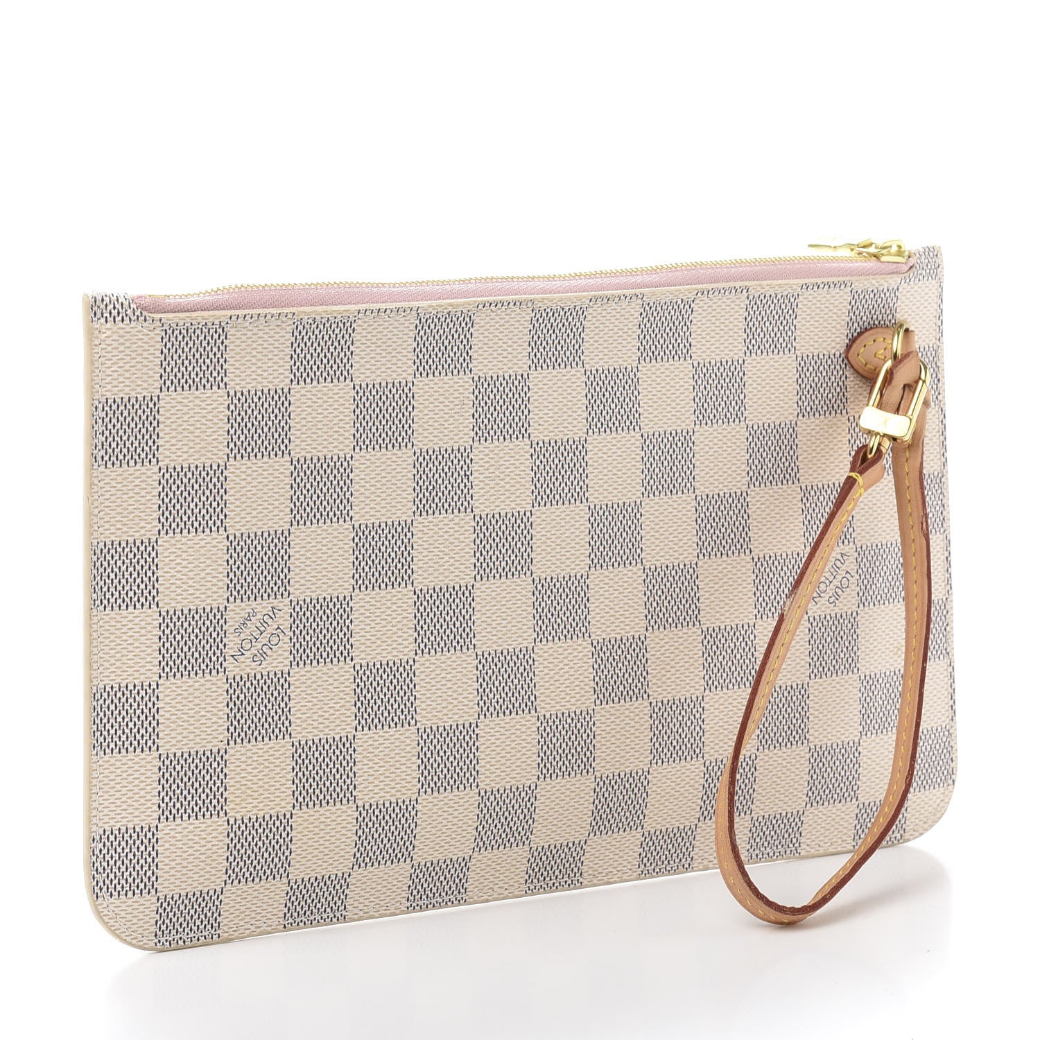 Louis Vuitton Damier Azur Neverfull MM GM Pochette Rose Ballerine 3 of 13
