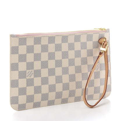Louis Vuitton Damier Azur Neverfull MM GM Pochette Rose Ballerine 3 of 13