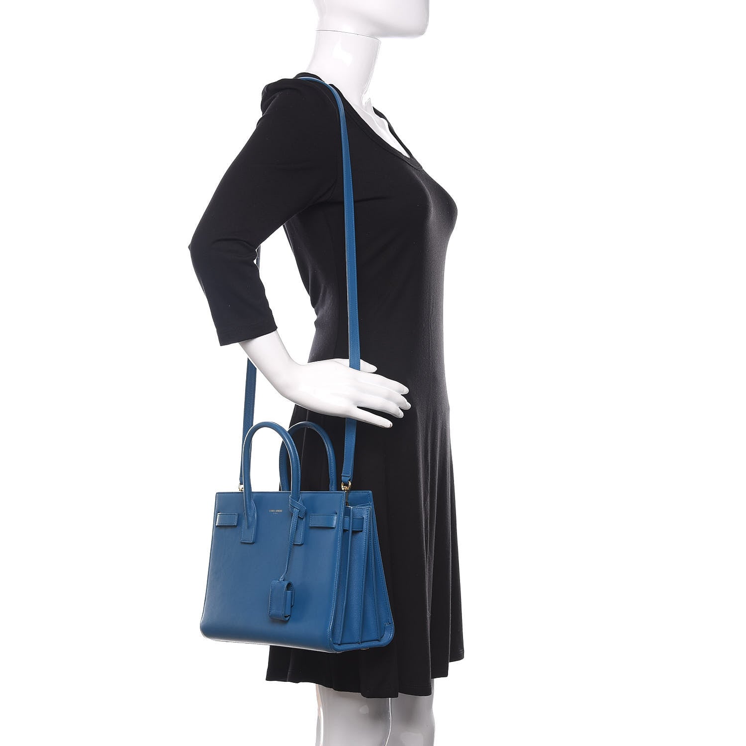 Saint Laurent Calfskin Baby Sac de Jour Denim Blue 2 of 9