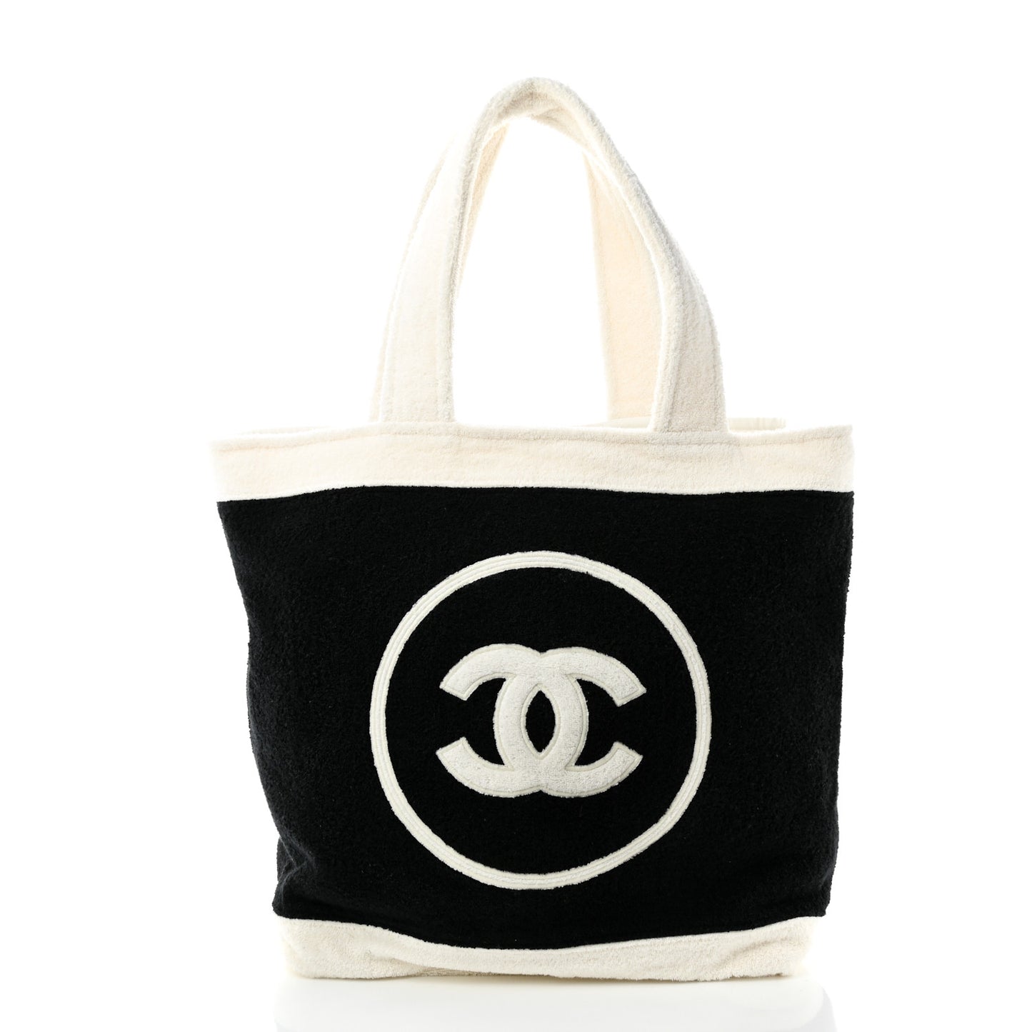 Terry Cotton CC Beach Tote Towel Set Black White