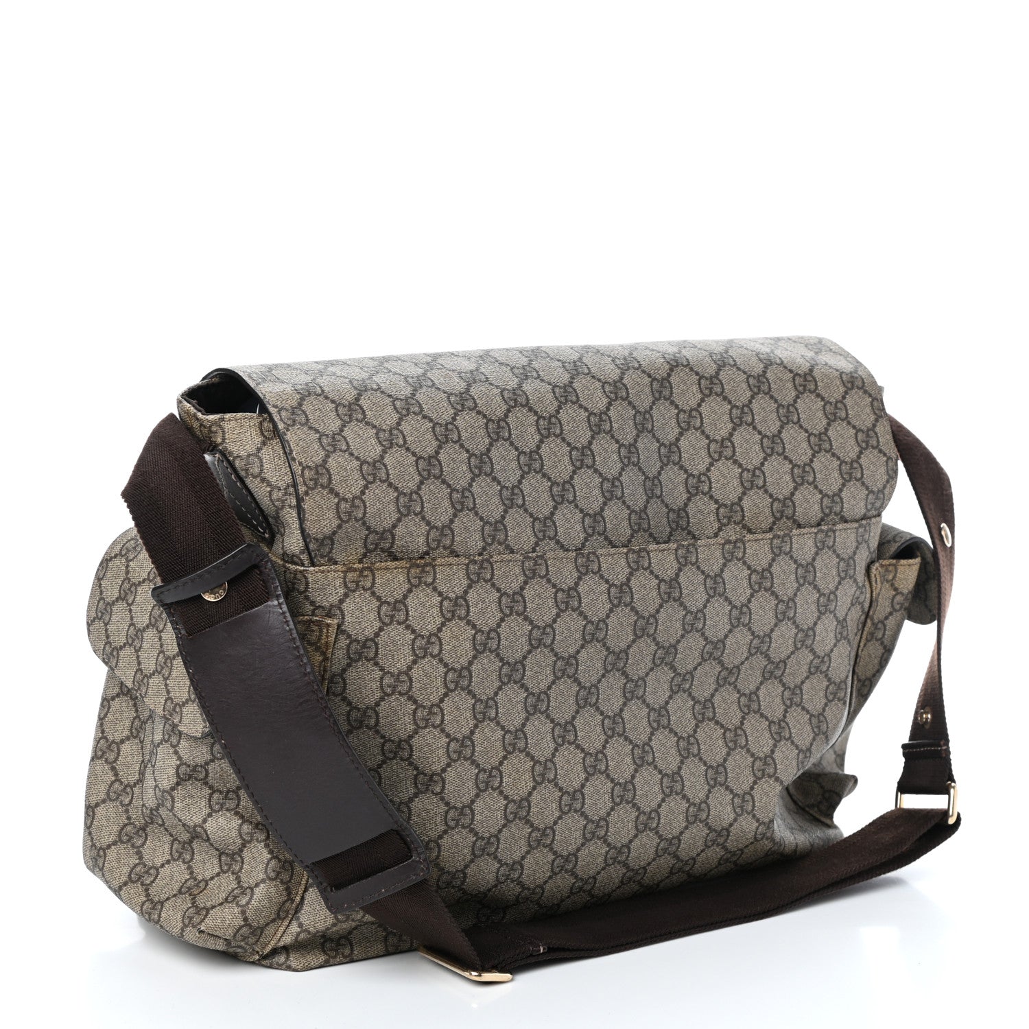 Gucci GG Plus Monogram Messenger Diaper Bag Dark Brown 3 of 9