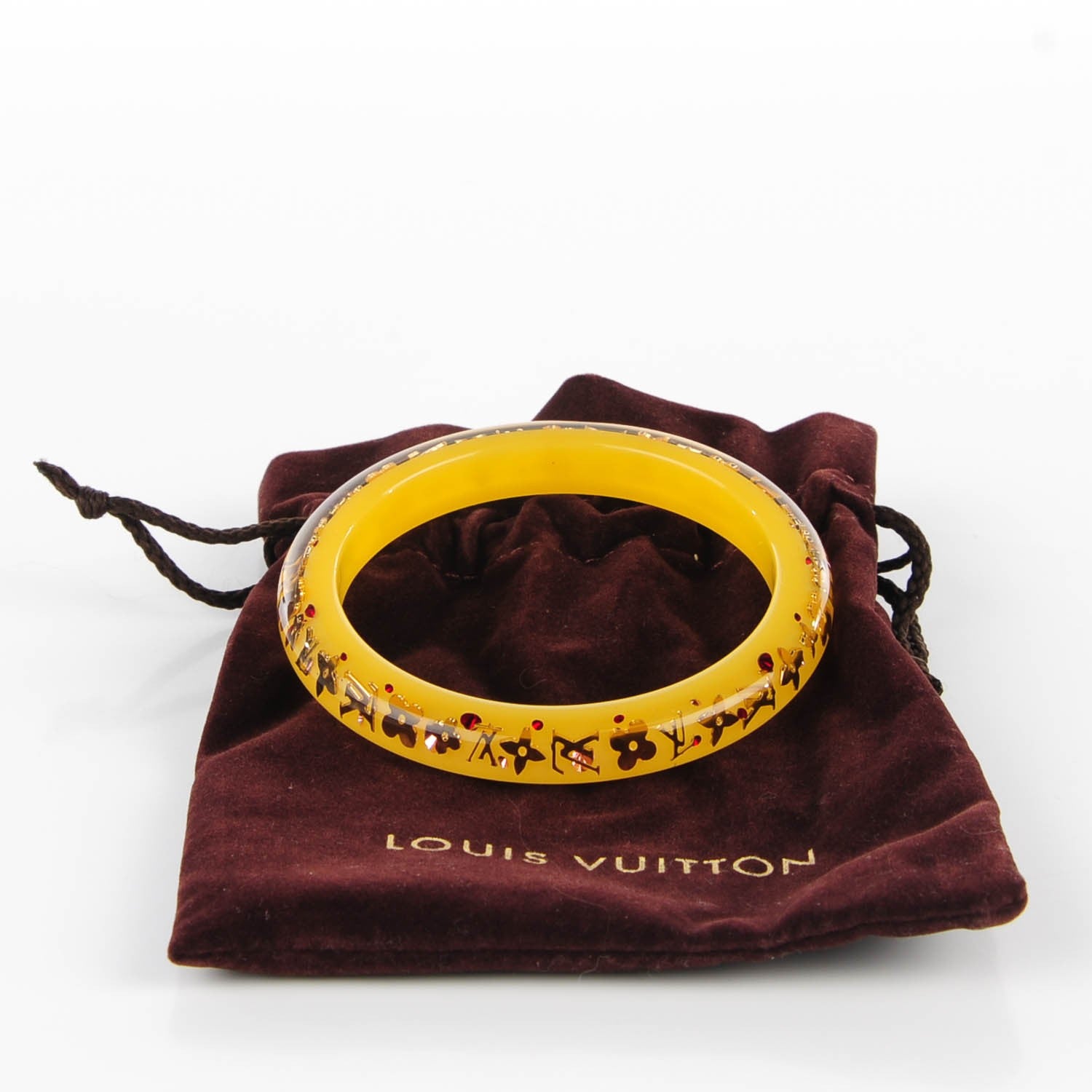 Louis Vuitton Resin Swarovski PM Inclusion Bracelet M Yellow 4 of 5