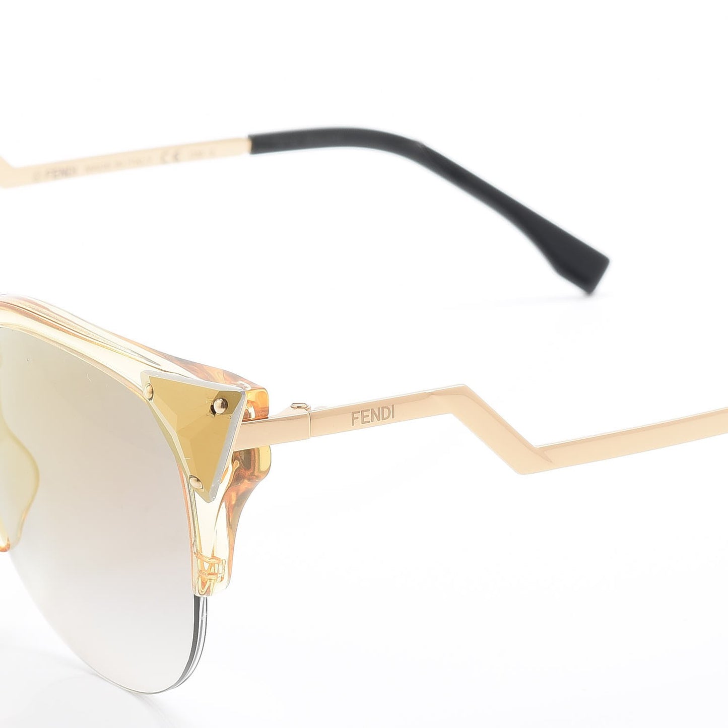 Metal Iridia Cat Eye Sunglasses FF 0041/S Gold