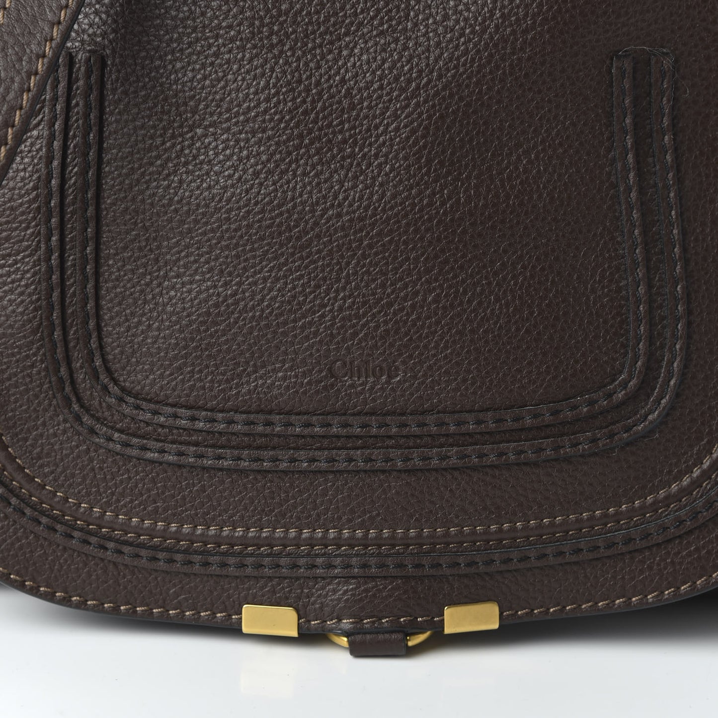 Calfskin Medium Marcie Satchel Coffee Shot
