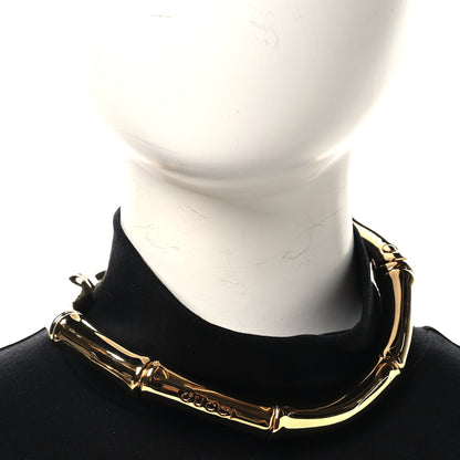 Gucci Metal Bamboo Choker Necklace Gold 2 of 5