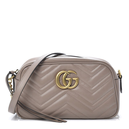 Gucci Calfskin Matelasse Small GG Marmont Chain Shoulder Bag Porcelain Rose 1 of 12