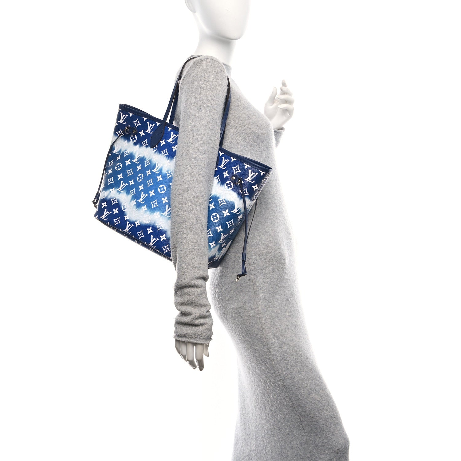 Louis Vuitton Monogram Escale Neverfull MM Blue 3 of 12