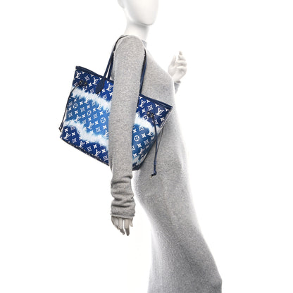 Louis Vuitton Monogram Escale Neverfull MM Blue 3 of 12
