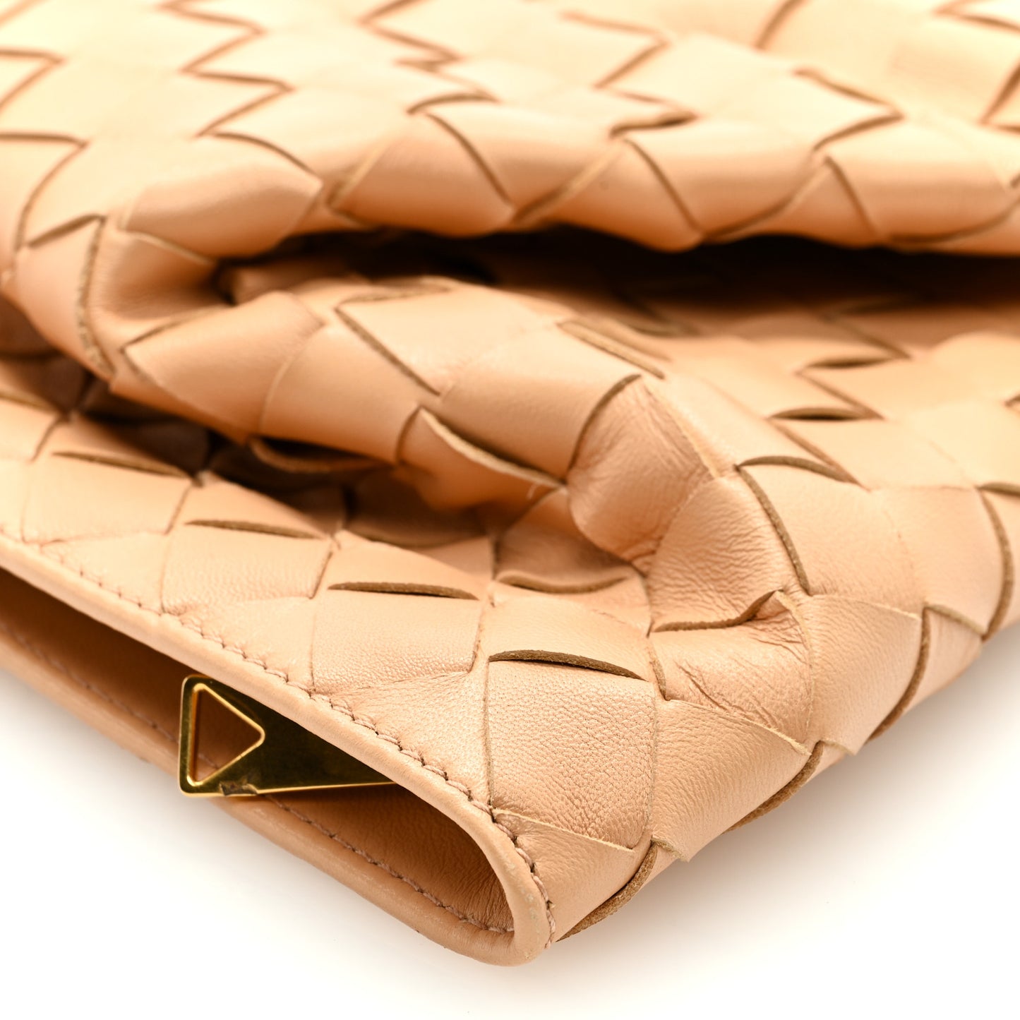 Nappa Intrecciato Mini BV Twist Almond
