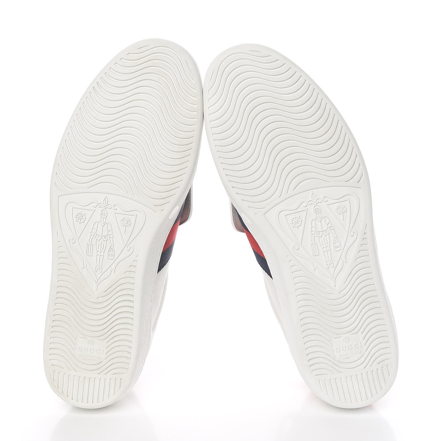 Gucci Calfskin Web Wolf Embroidered Mens Ace Sneakers 9 White 6 of 12