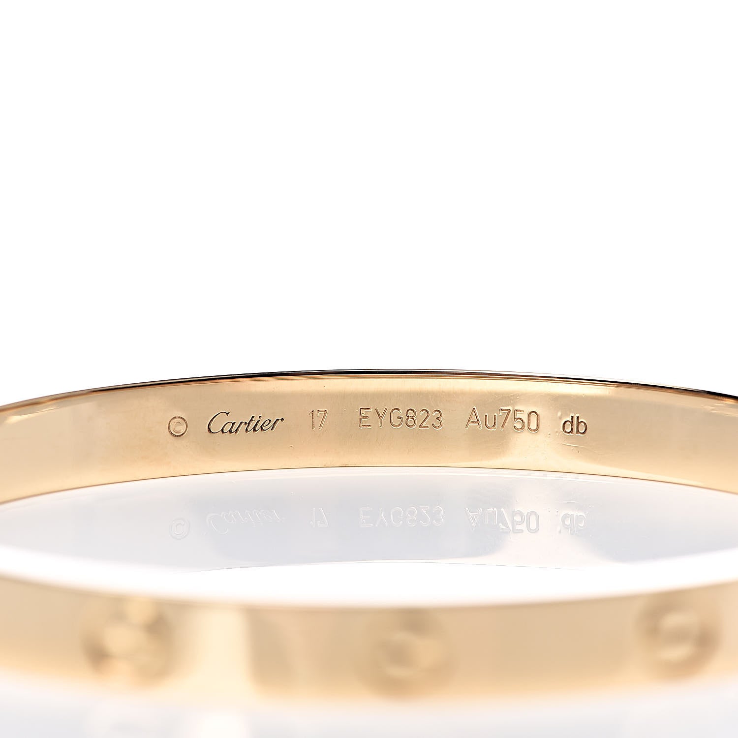 Cartier 18K Yellow Gold LOVE Bracelet 17 4 of 5