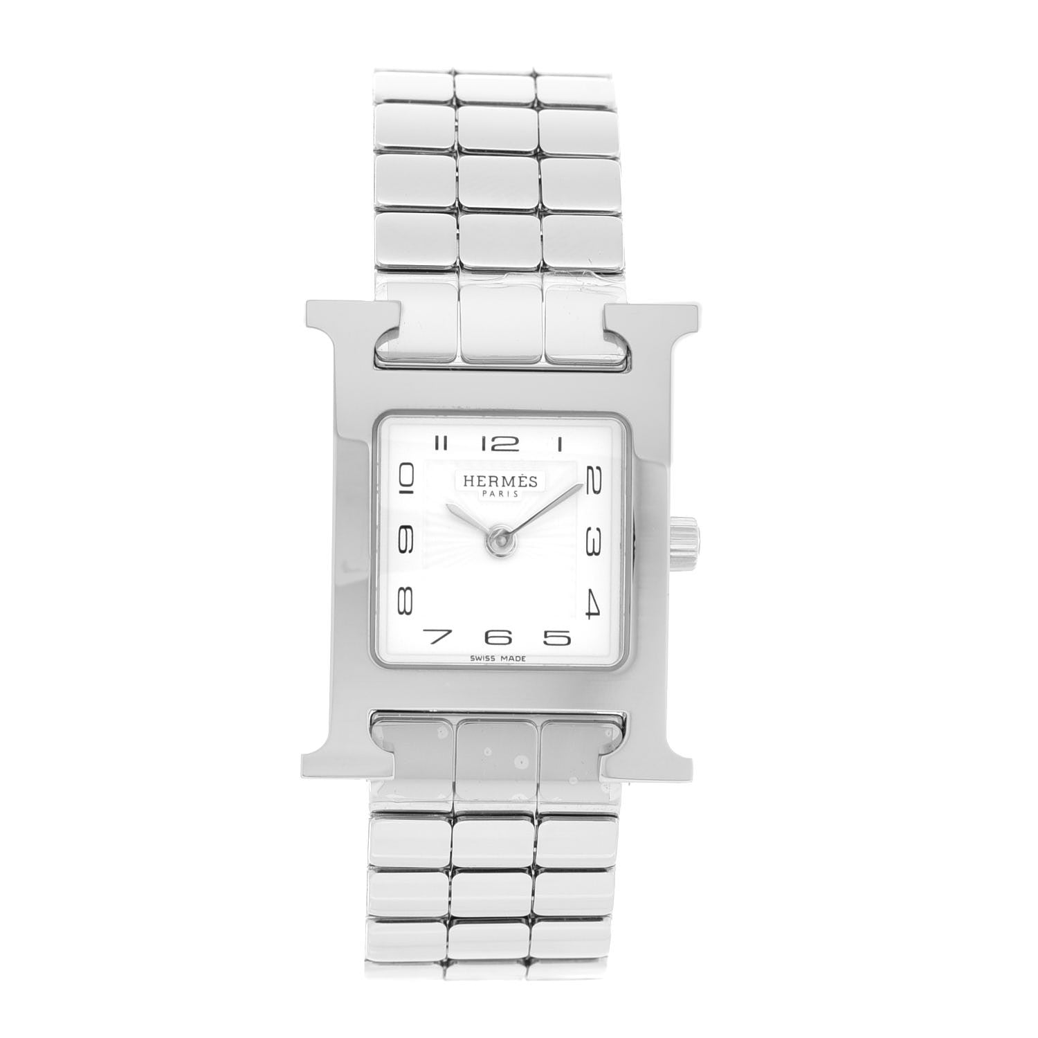Hermes Stainless Steel 21mm Heure H Hour Quartz Watch 1 of 5