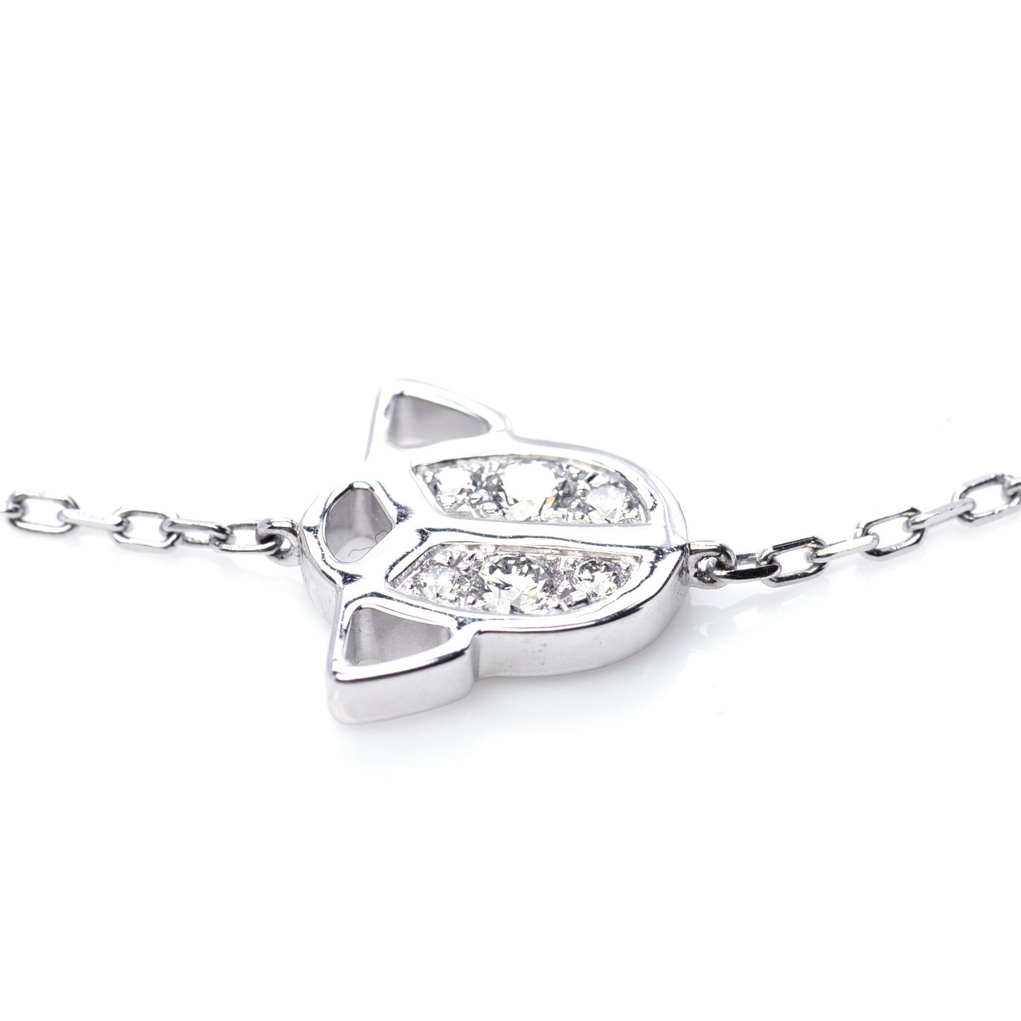 18K White Gold Diamond Scarab Bracelet