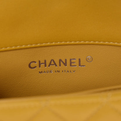 Chanel Lambskin Quilted Extra Mini Flap Yellow 6 of 13