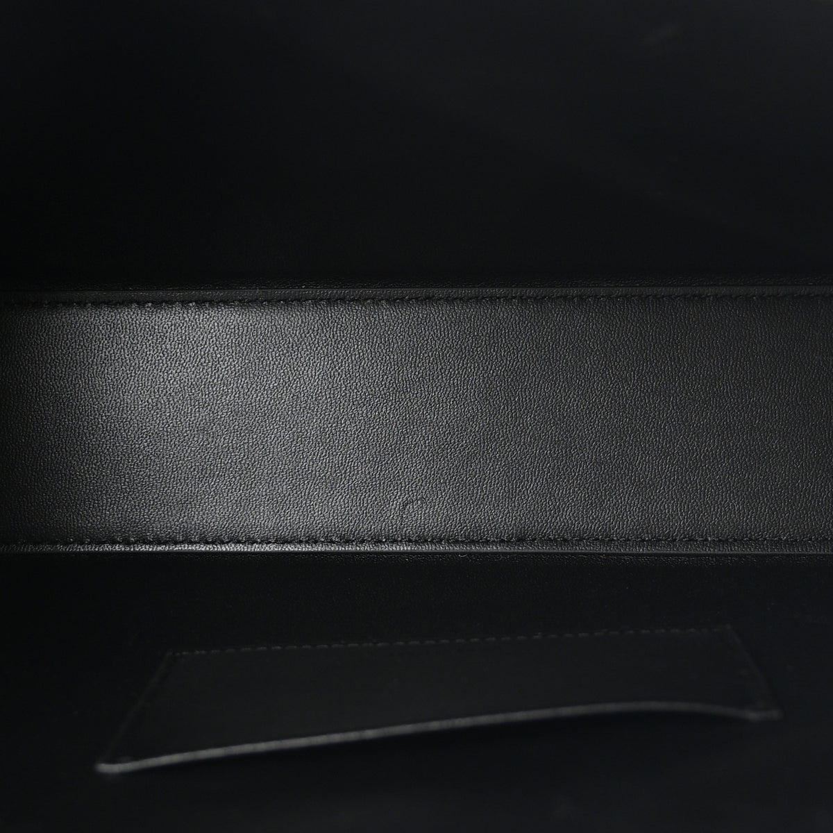 Shiny Calfskin Triomphe Clutch Pouch Black