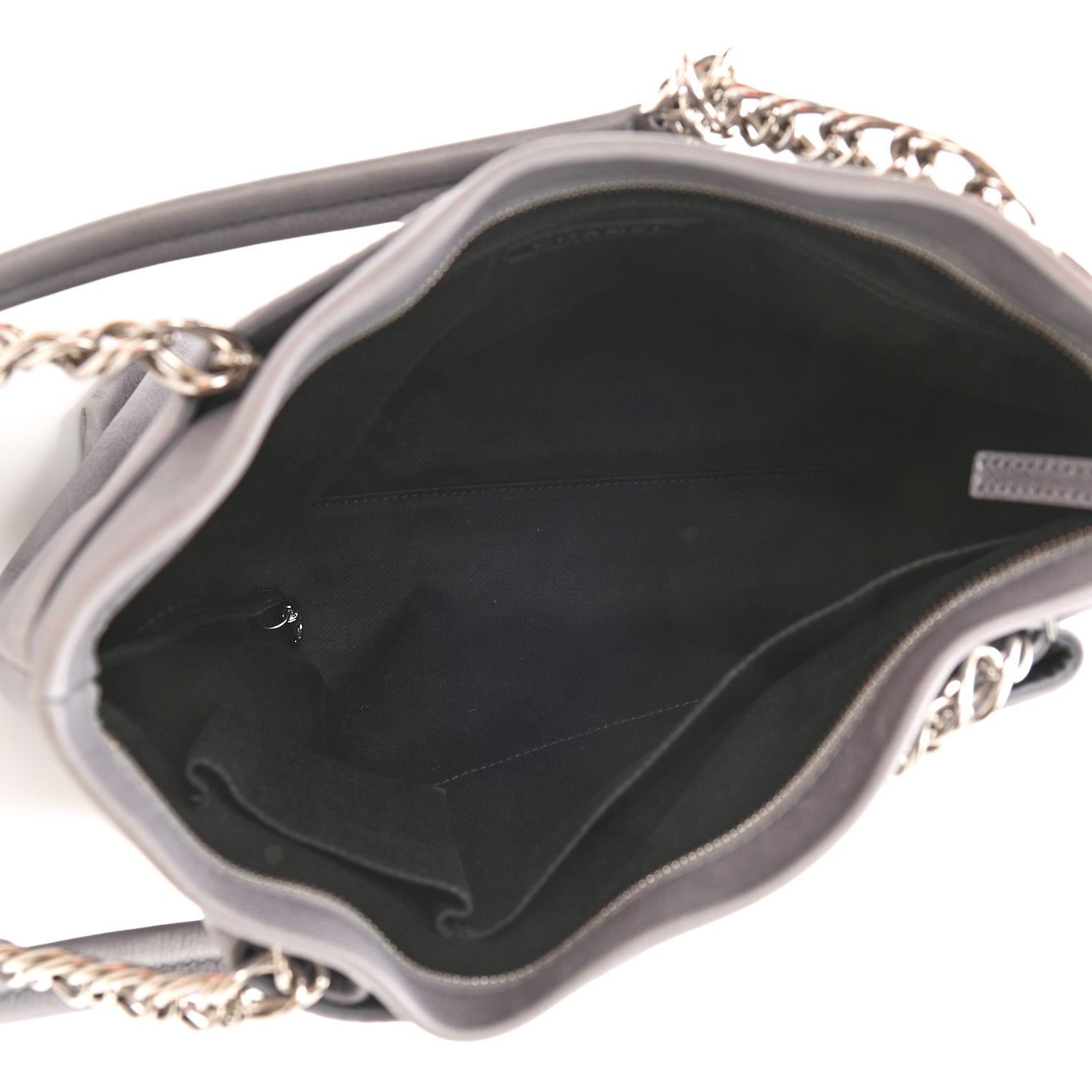 Chanel Caviar Large CC Tuck Tote Grey 5 of 10