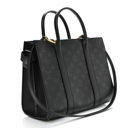 Louis Vuitton Monogram Cuir Plume Very Tote MM Black 3 of 10
