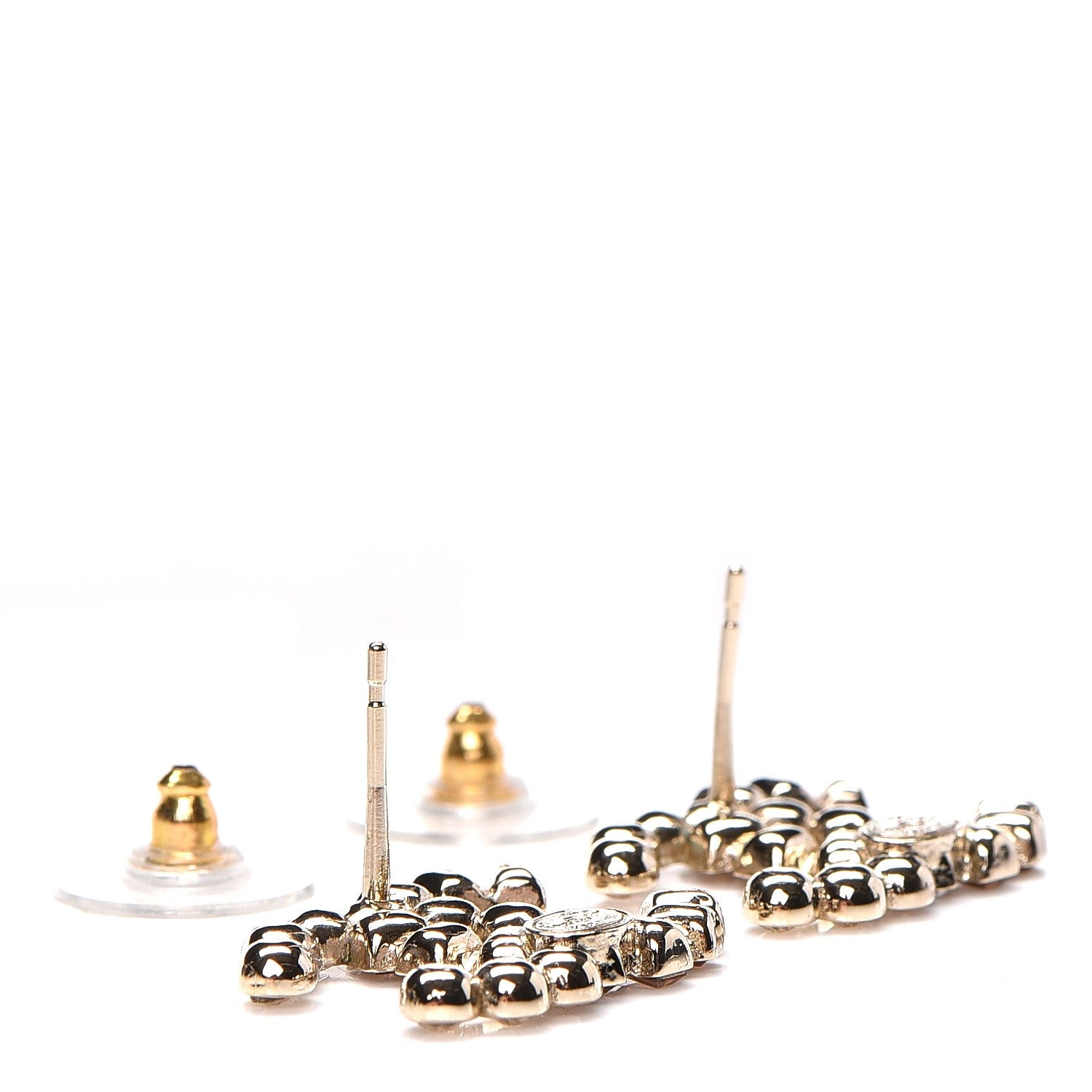 Chanel Baguette Crystal CC Earrings Gold 3 of 4