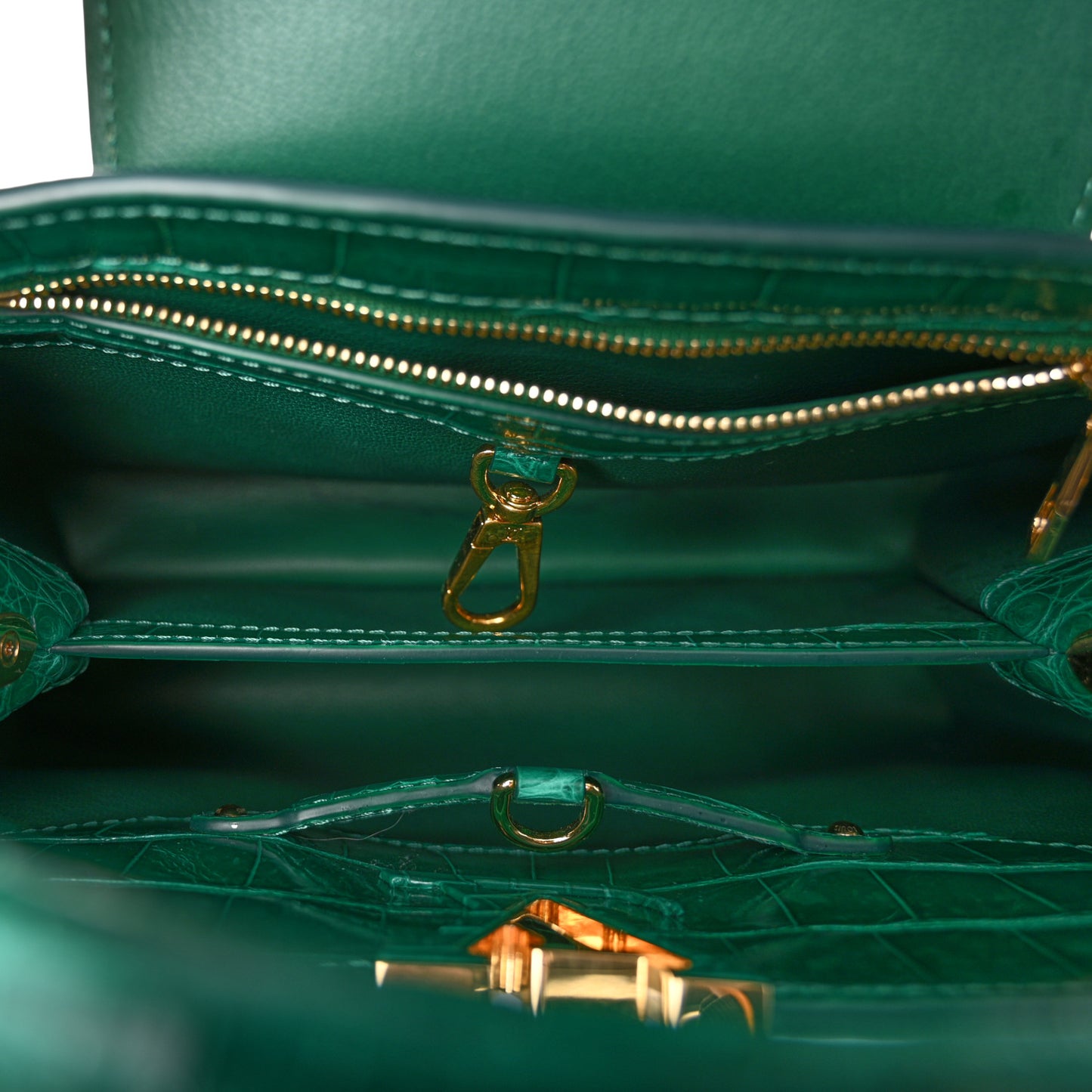 Alligator Capucines BB Emeraude