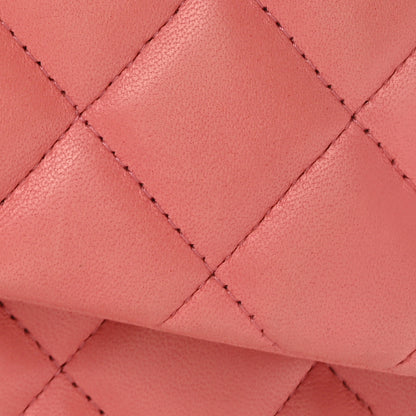 Chanel Lambskin Quilted Jumbo Double Flap Pink 8 of 10
