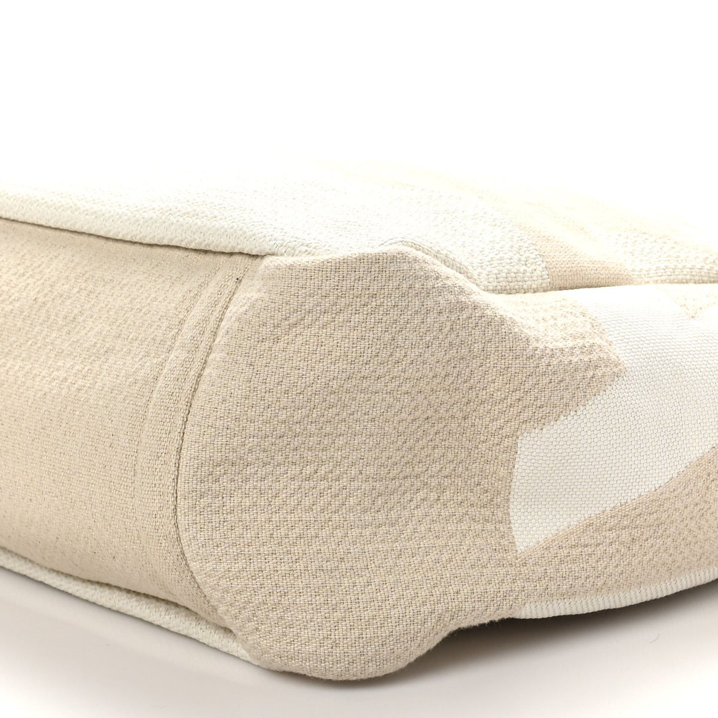 Canvas Large Shopping Tote White Beige