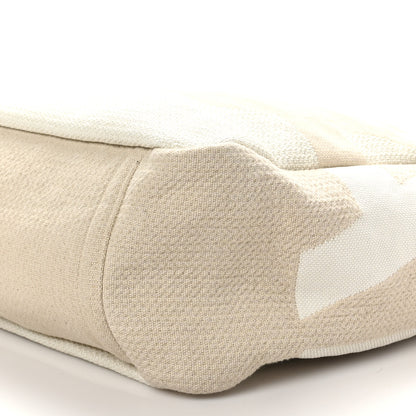 Chanel Canvas Large Shopping Tote White Beige 9 of 9