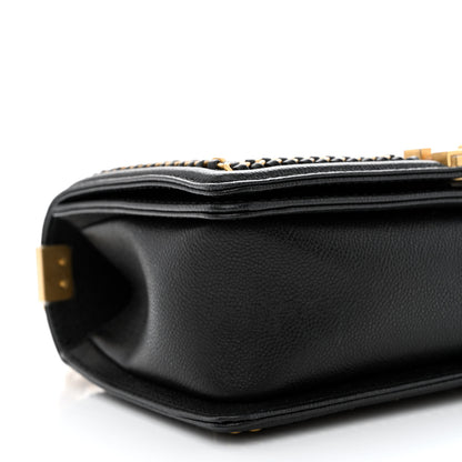 Chanel Caviar Quilted Medium Chain Around Boy Flap Black 9 of 11