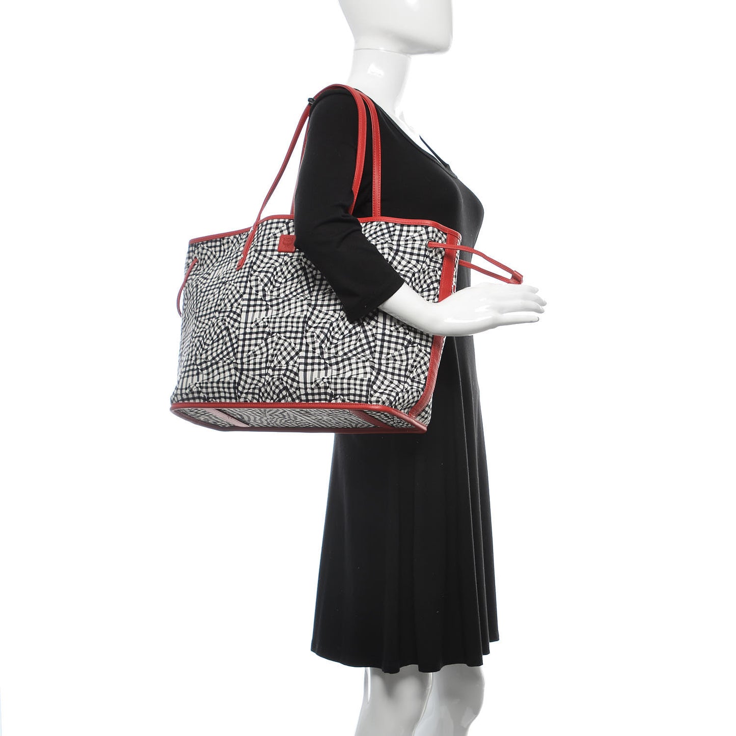 Visetos Medium Reversible Shopper Tote Ruby Red