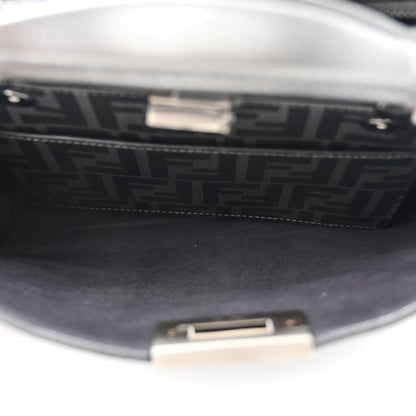 Fendi Cuoio Romano Lux Mini Peekaboo I SEE U Satchel Graphite 6 of 11