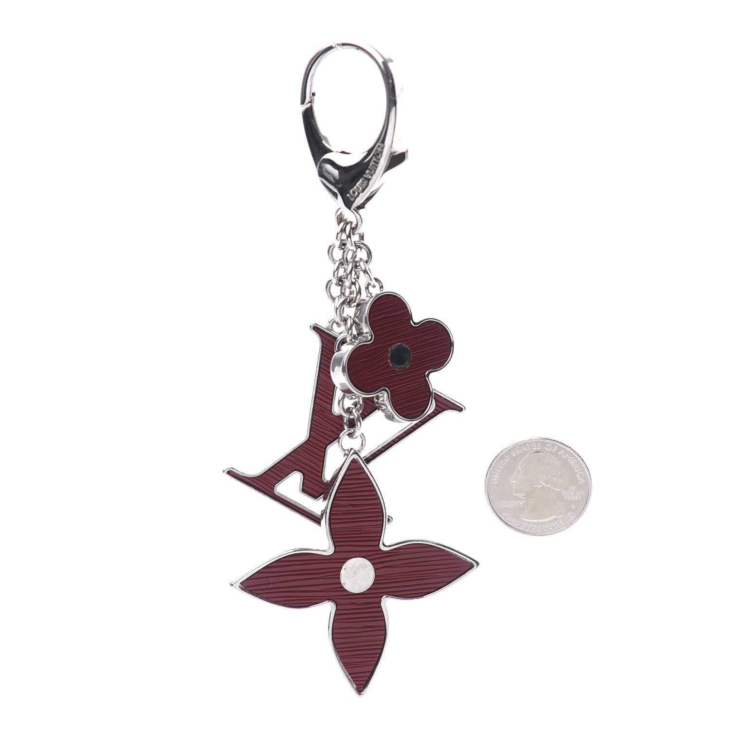 Louis Vuitton Fleur d'Epi Bag Charm Fuchsia 2 of 3