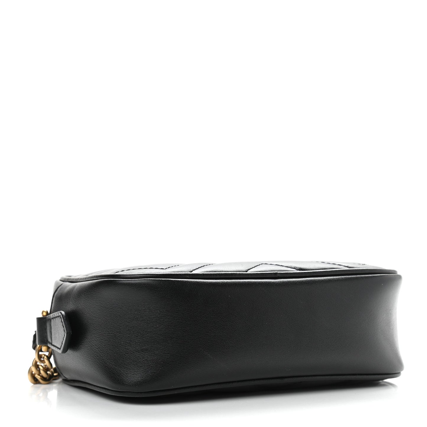Calfskin Matelasse Mini GG Marmont Chain Shoulder Bag Black