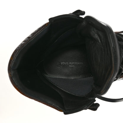 Louis Vuitton Suede Calfskin Monogram Star Trail Ankle Boots 39 Black 7 of 8
