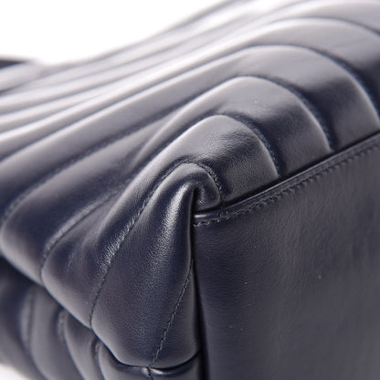 Saint Laurent Calfskin Y Quilted Monogram Medium Loulou Chain Satchel Medium Blue 12 of 13