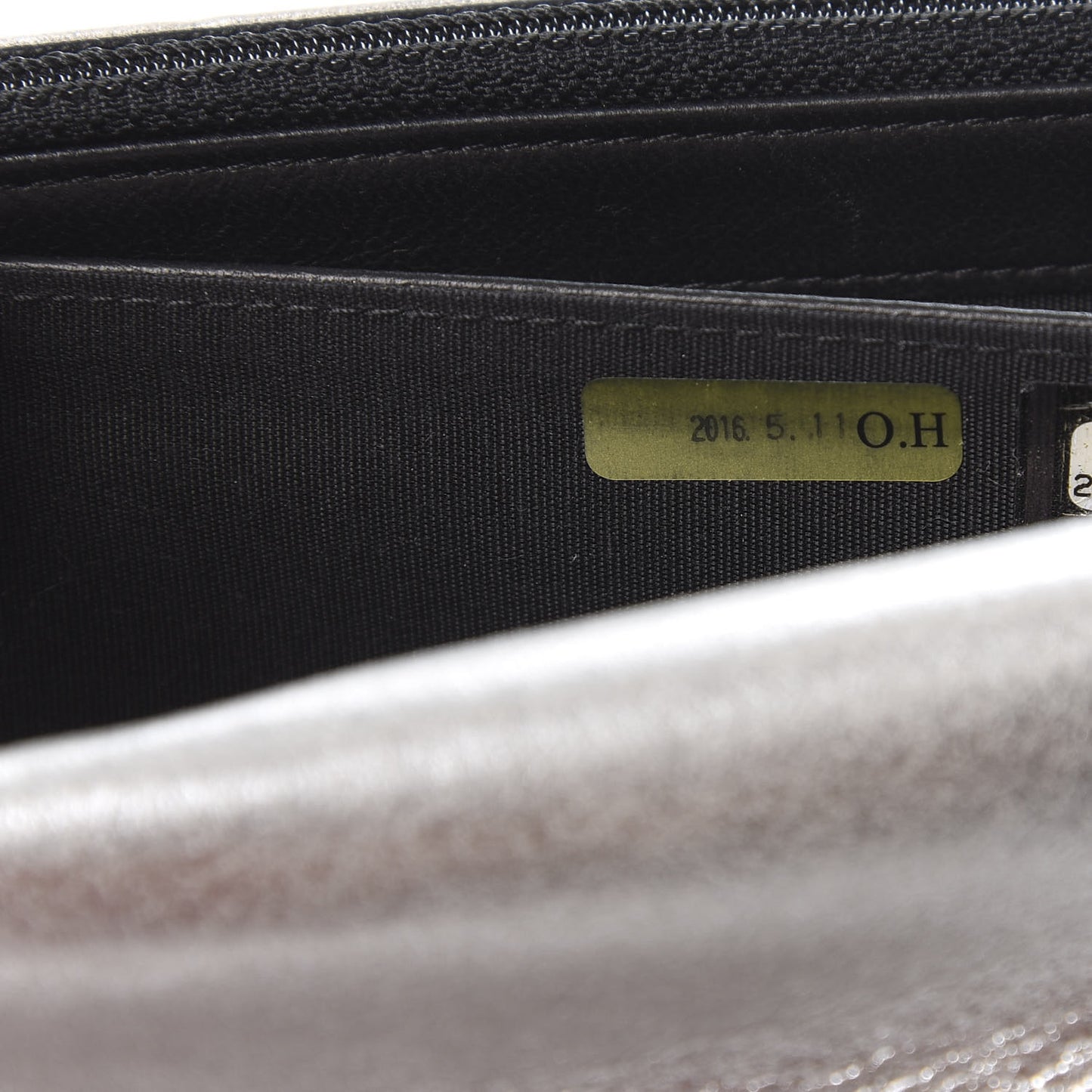 Lambskin Large CC Flap Wallet Silver