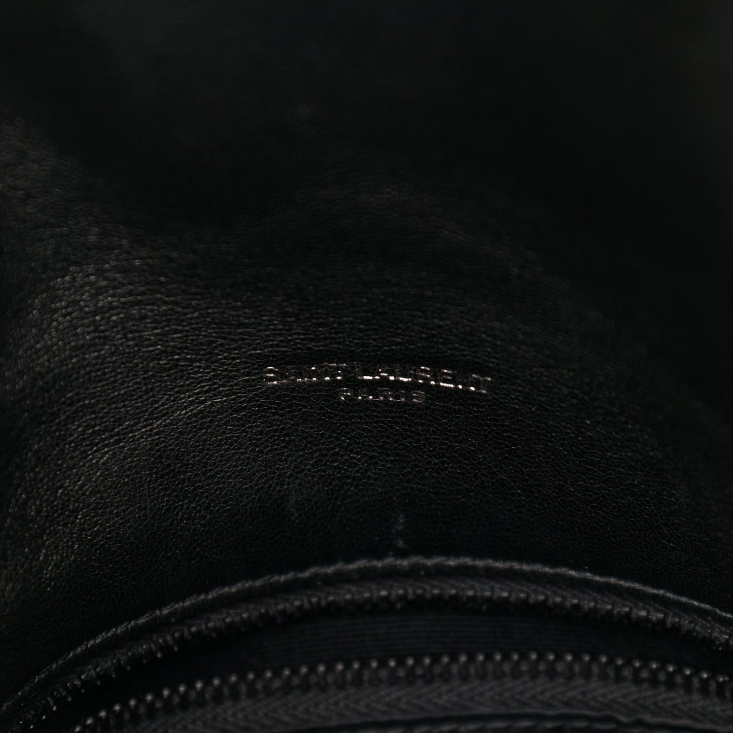 Lambskin Quilted Small Loulou Puffer Monogram Chain Satchel Black