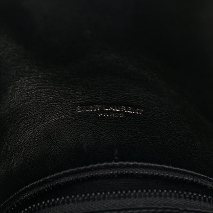 Saint Laurent Lambskin Quilted Small Loulou Puffer Monogram Chain Satchel Black 6 of 10