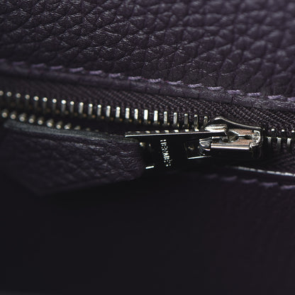 Hermes Togo Matte Alligator Kelly Retourne Touch 28 Raisin Prunoir 27 of 36