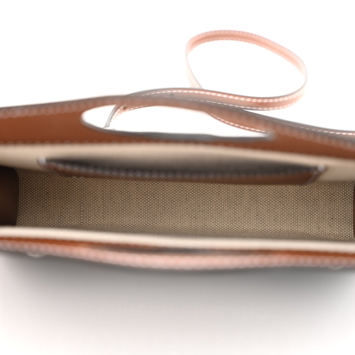 Smooth Calfskin Canvas Two Tone Micro Pocket Bag Navy Tan