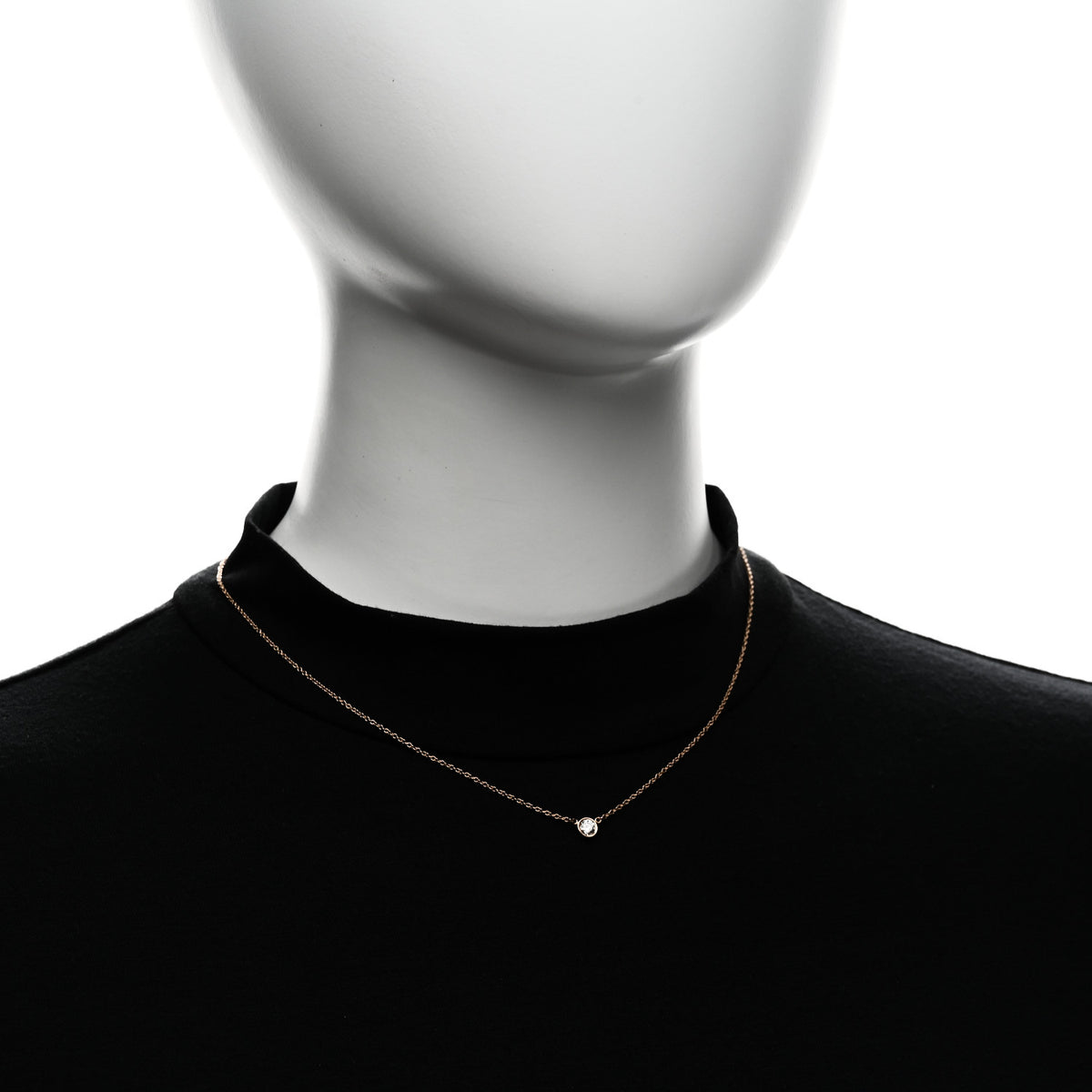 18K Rose Gold Diamond .24ct Elsa Peretti Diamonds by the Yard Pendant Necklace