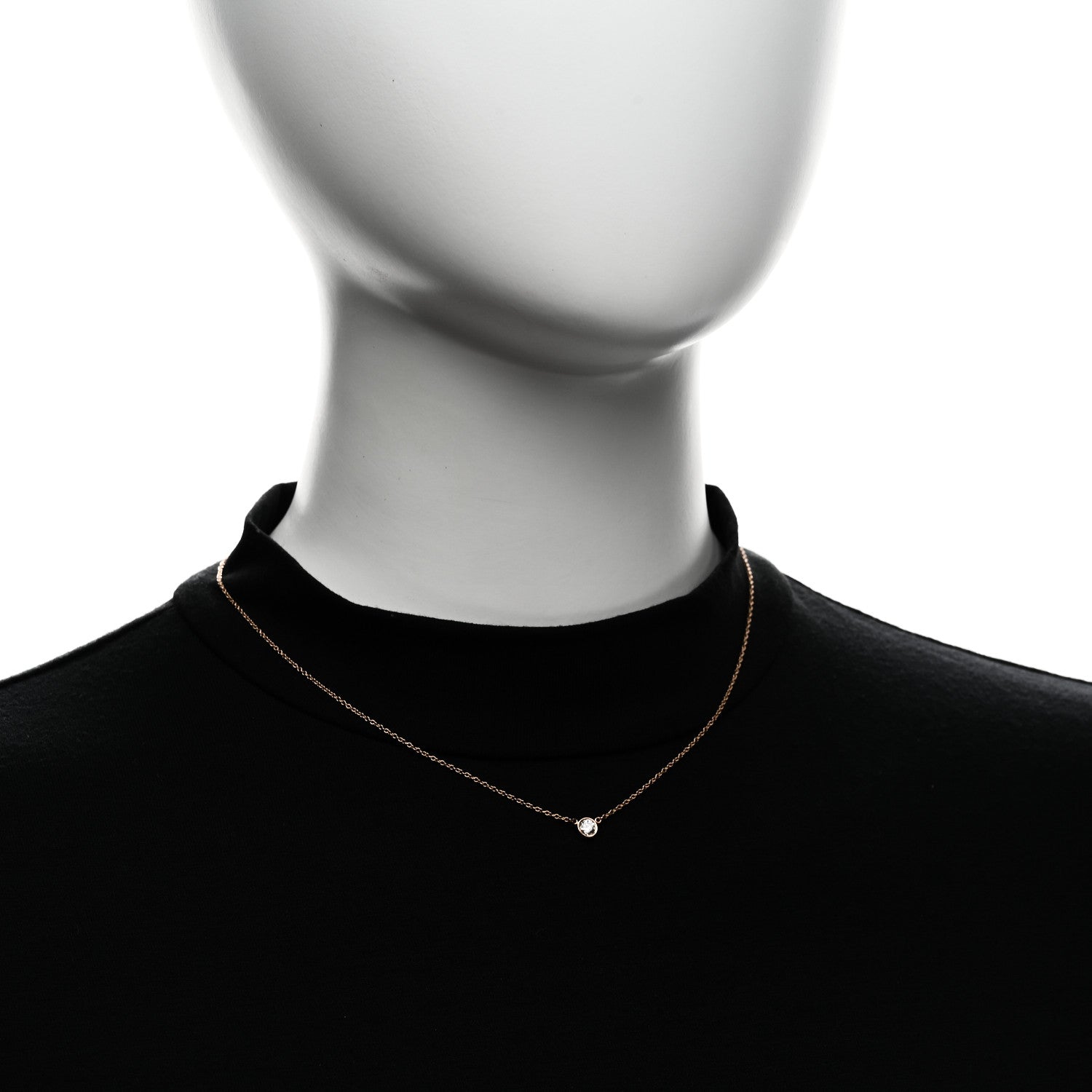 Tiffany 18K Rose Gold Diamond .24ct Elsa Peretti Diamonds by the Yard Pendant Necklace 2 of 6