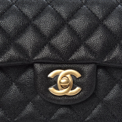 Chanel Caviar Quilted Mini Top Handle Rectangular Flap Black 10 of 11