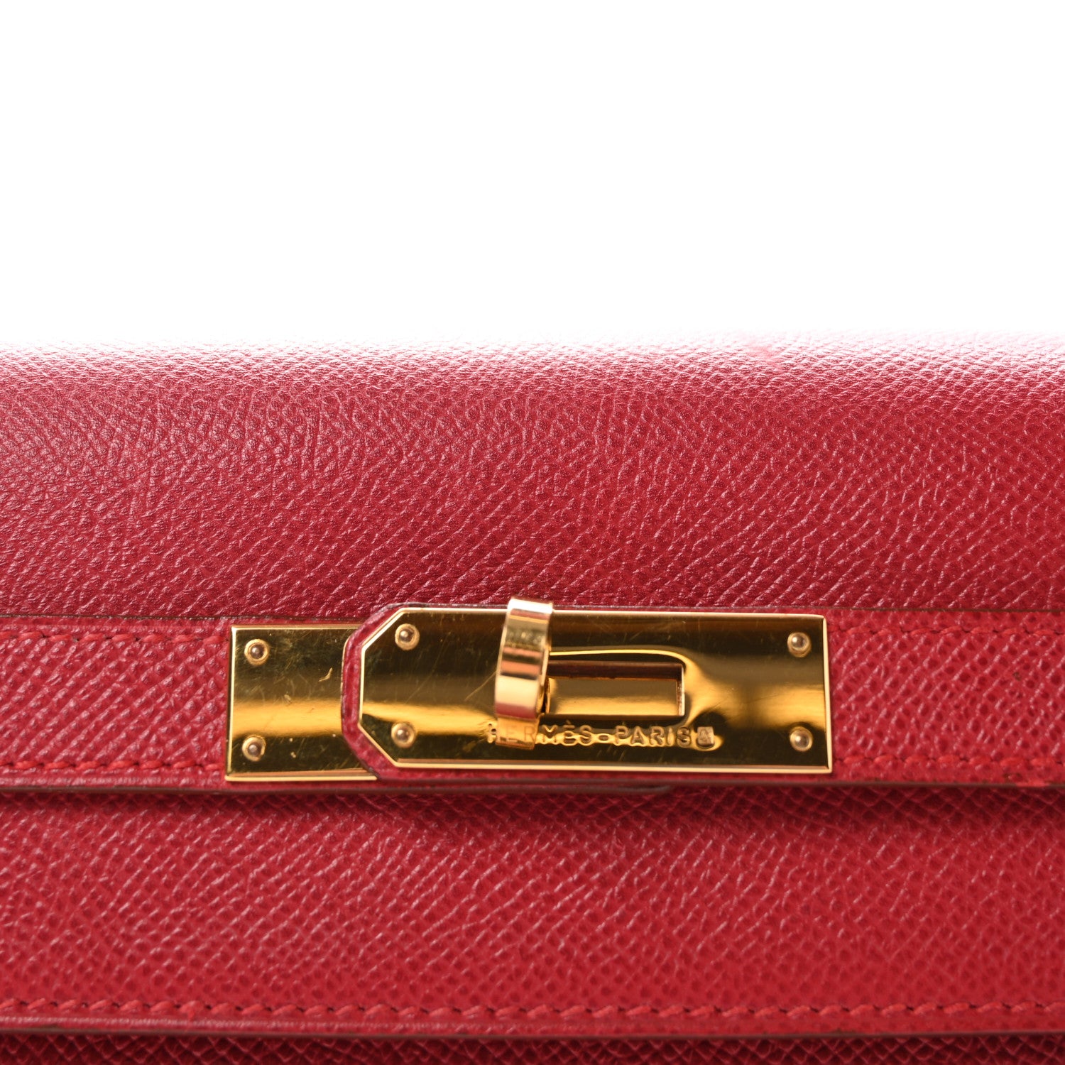 Hermes Epsom Kelly Sellier 32 Rouge Vif 8 of 10