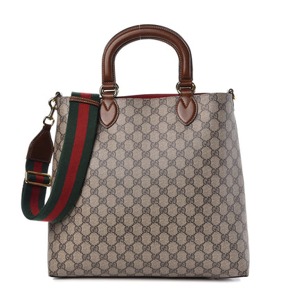 Gucci GG Supreme Monogram Reversible Tote Beige Tuscany 1 of 15