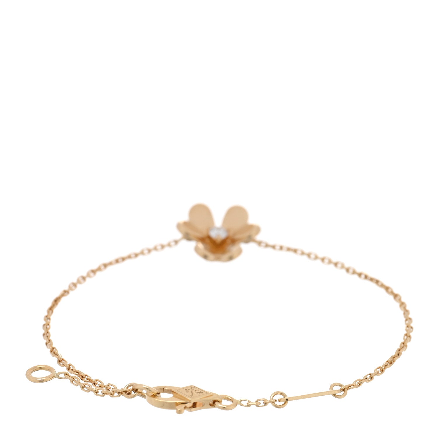 Van Cleef & Arpels 18K Yellow Gold Diamond Mini Frivole Bracelet 2 of 4