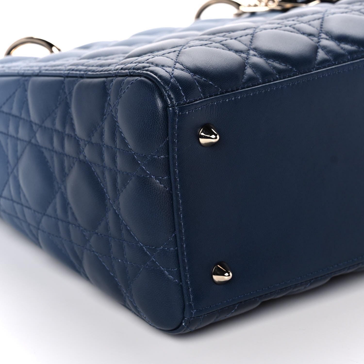 Christian Dior Lambskin Cannage Gradient Medium Lady Dior Blue 8 of 11