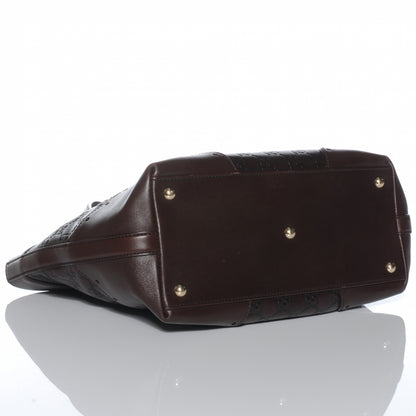 Gucci Guccissima Large Punch Tote Chocolate Brown 4 of 7