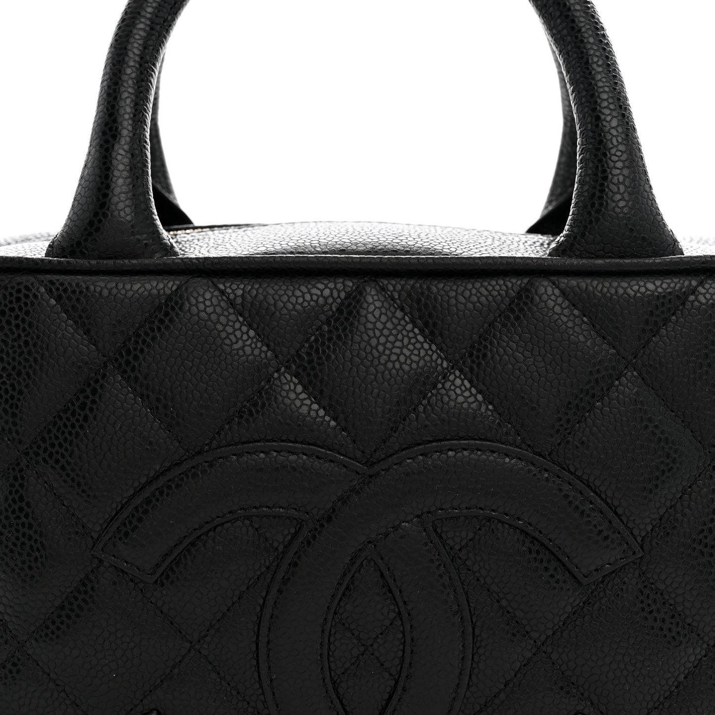 Caviar Quilted Small Bowler Black